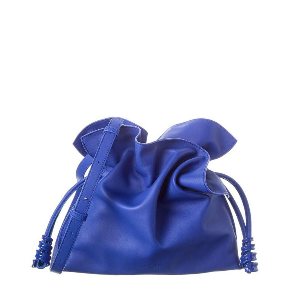 Loewe Flamenco Medium Leather Clutch, Blue